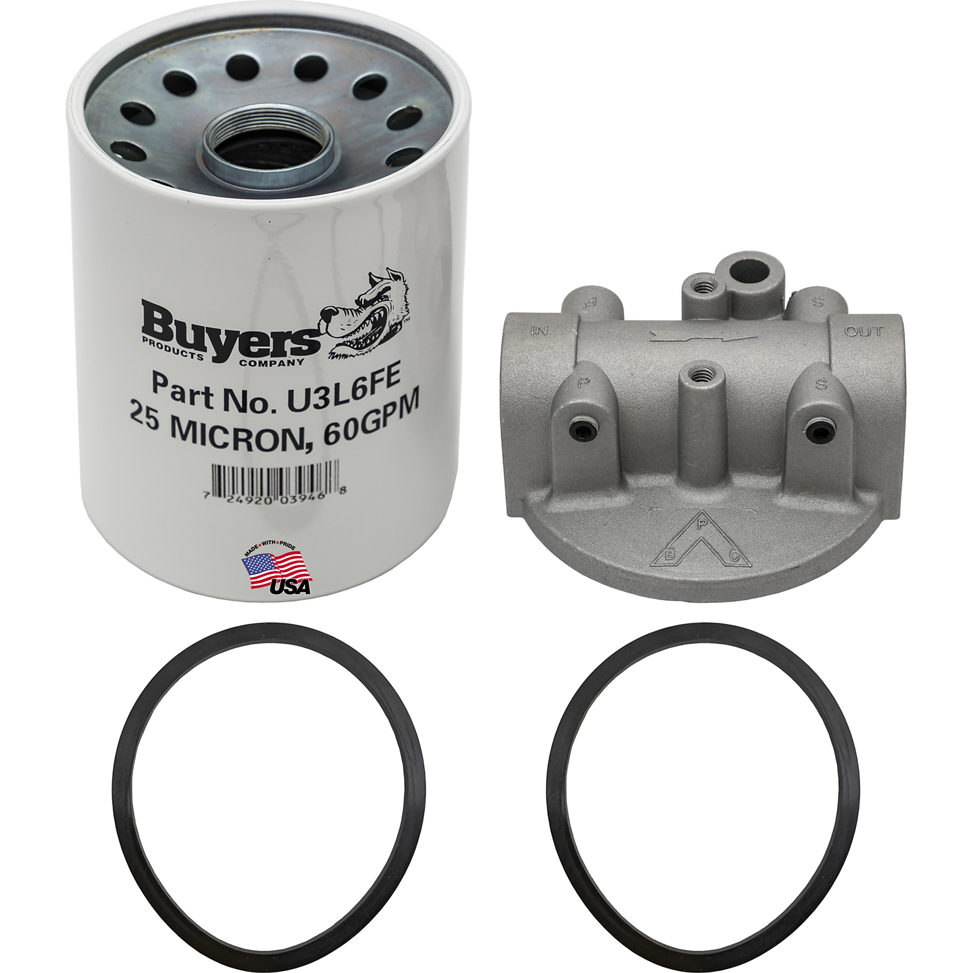 Buyers Products, 50 GPM Return Line Filter Assembly, Model HFA22525 Northern Tool